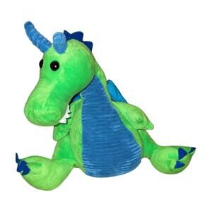 Animal Adventure Dragon Plush Green Blue Stuffed Animal Toy 12"